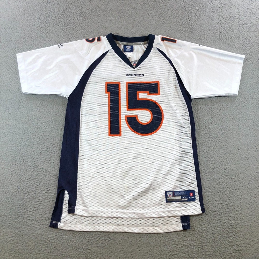 denver broncos jersey youth XL (18-20) white tim tebow 15